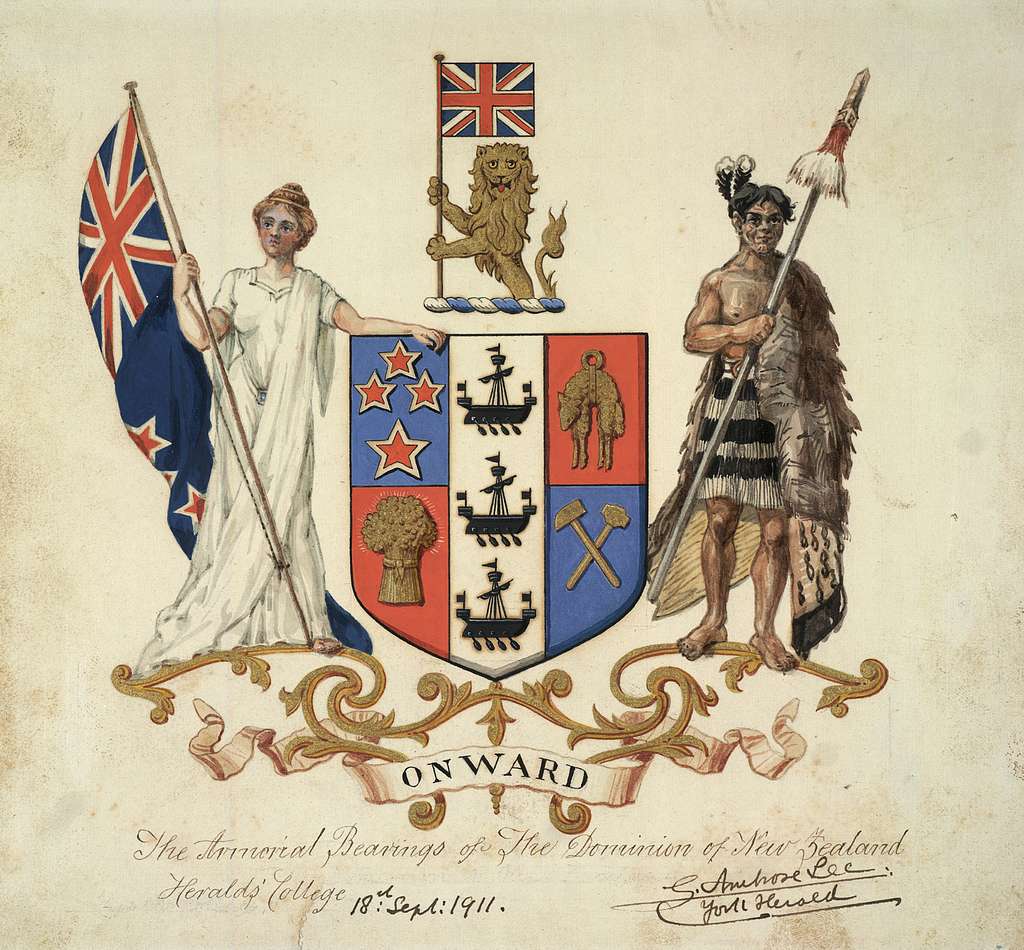 A colonial New Zealand coat of arms